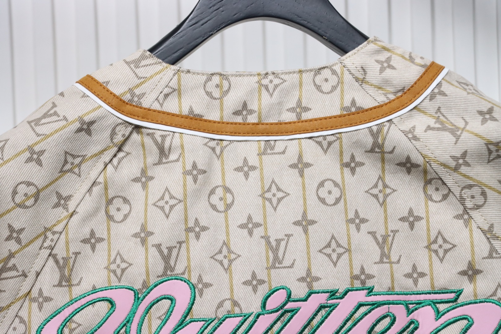 Louis Vuitton collarless all-over jacquard cardigan short-sleeved jacket