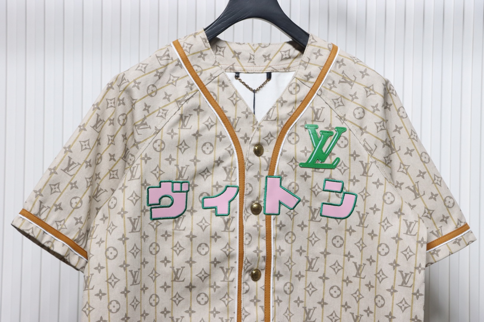 Louis Vuitton collarless all-over jacquard cardigan short-sleeved jacket