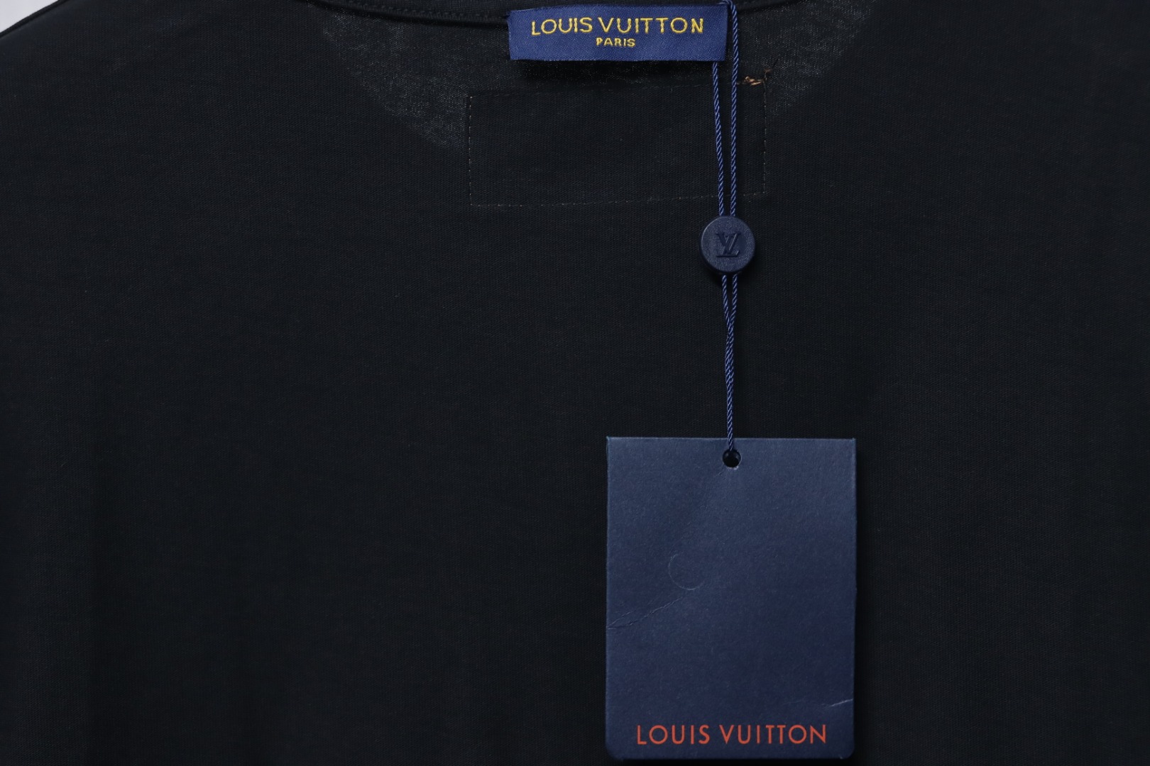 Louis Vuitton Colorful Gradient Logo Toothbrush Embroidered Short Sleeve T-shirt Black
