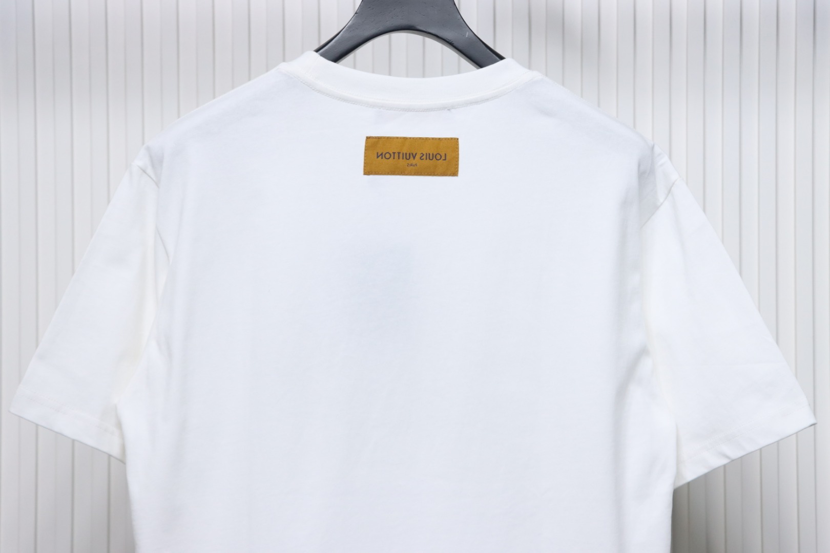 Louis Vuitton Colorful Gradient Logo Toothbrush Embroidered Short Sleeve T-shirt White