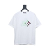 Louis Vuitton Colorful Gradient Logo Toothbrush Embroidered Short Sleeve T-shirt White
