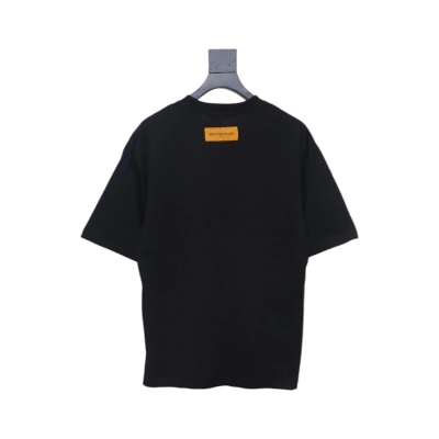 Louis Vuitton colorful letter logo print short sleeve black 02