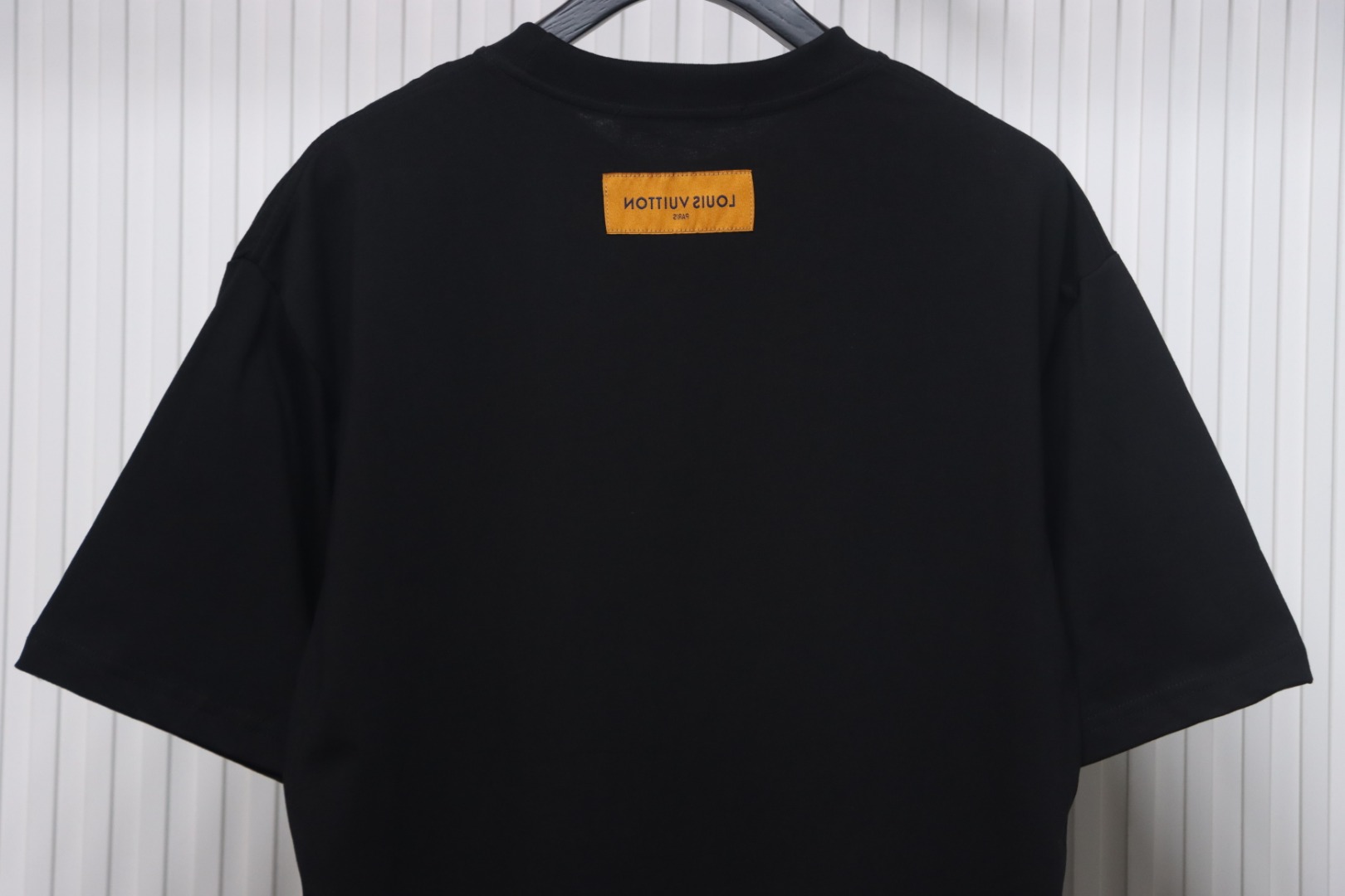 Louis Vuitton colorful letter logo print short sleeve black