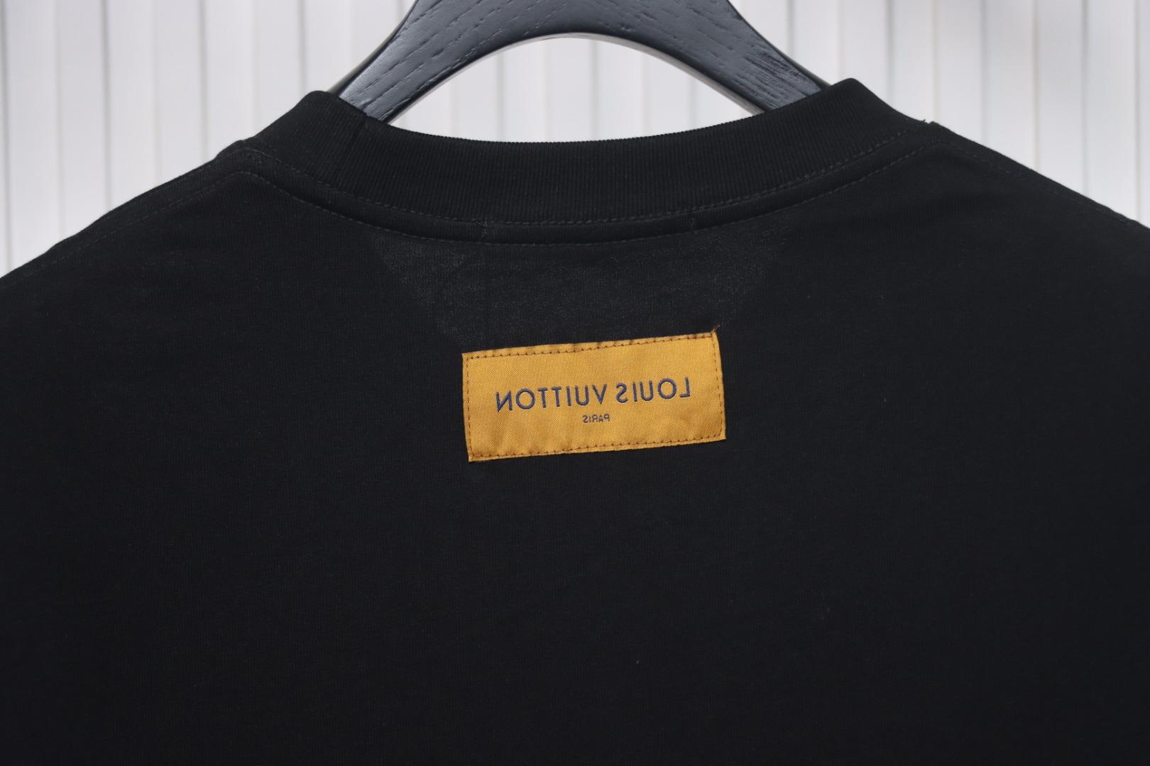 Louis Vuitton Comic Cartoon Flame Letters Printed Short Sleeve Black