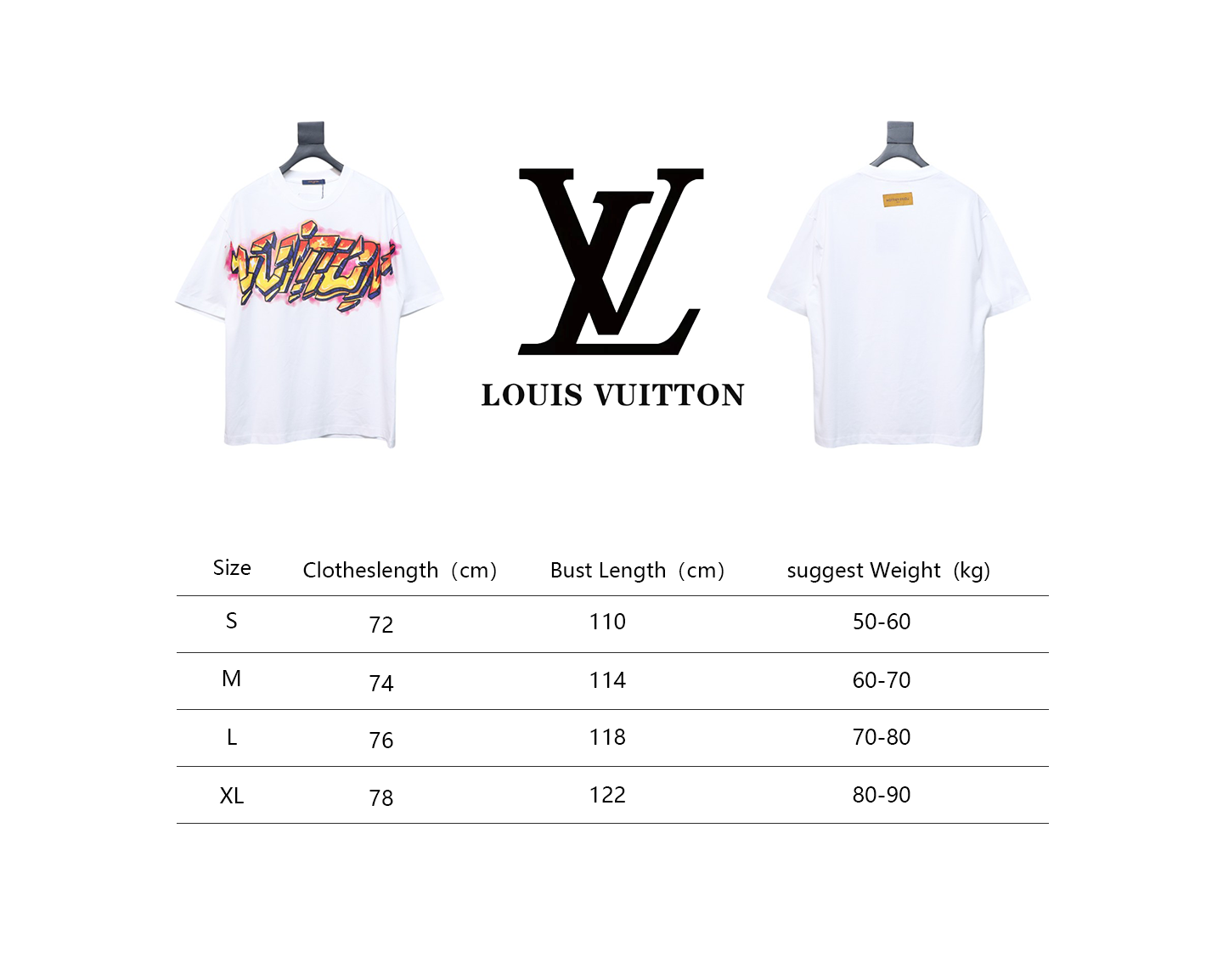 Louis Vuitton Comic Cartoon Flame Letters Printed Short Sleeve White