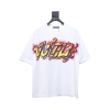 Louis Vuitton Comic Cartoon Flame Letters Printed Short Sleeve White