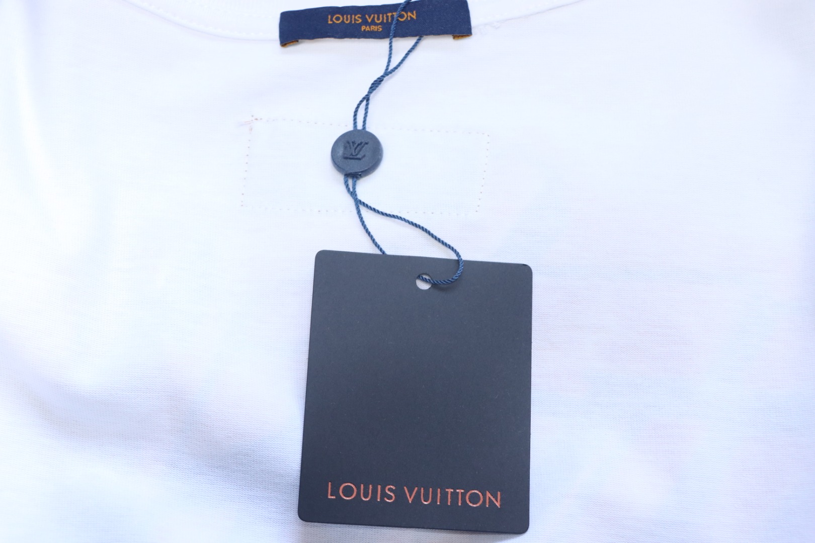 Louis Vuitton Comic Cartoon Flame Letters Printed Short Sleeve White