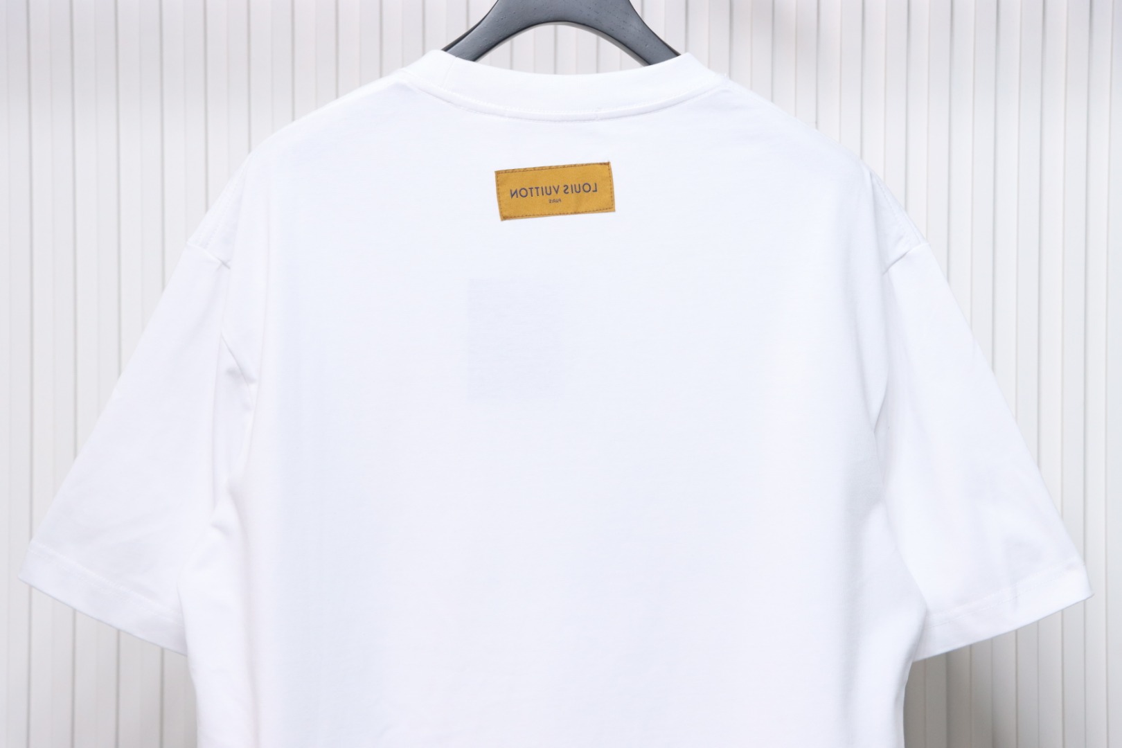 Louis Vuitton Comic Cartoon Flame Letters Printed Short Sleeve White