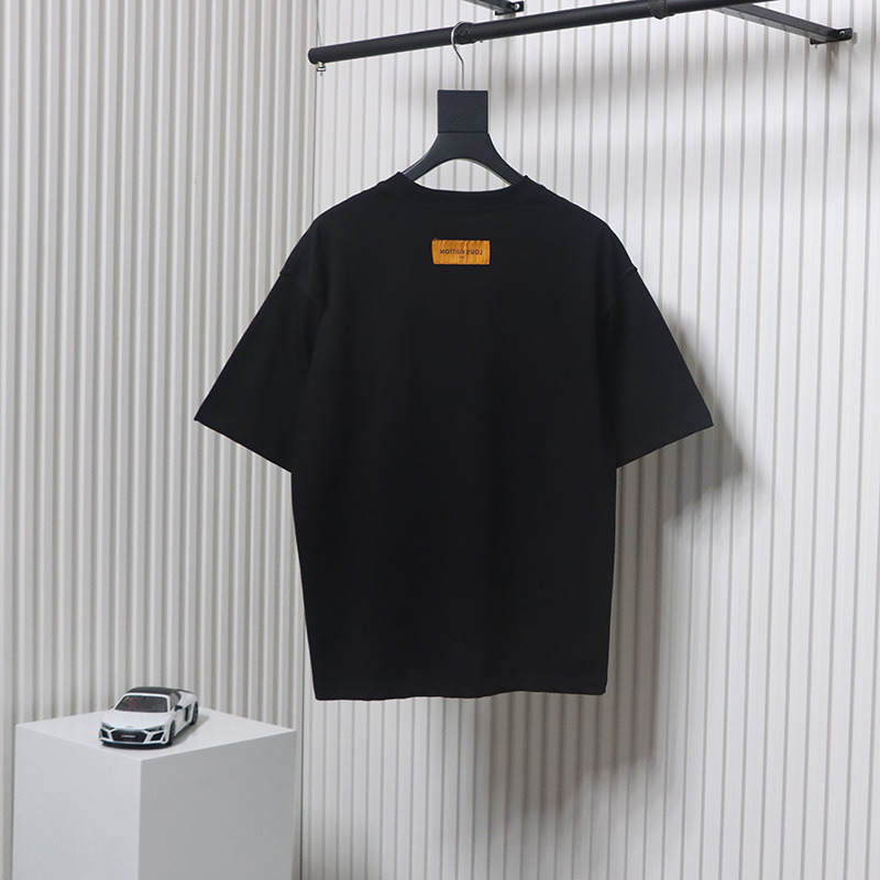Louis Vuitton full letter logo print short sleeve black