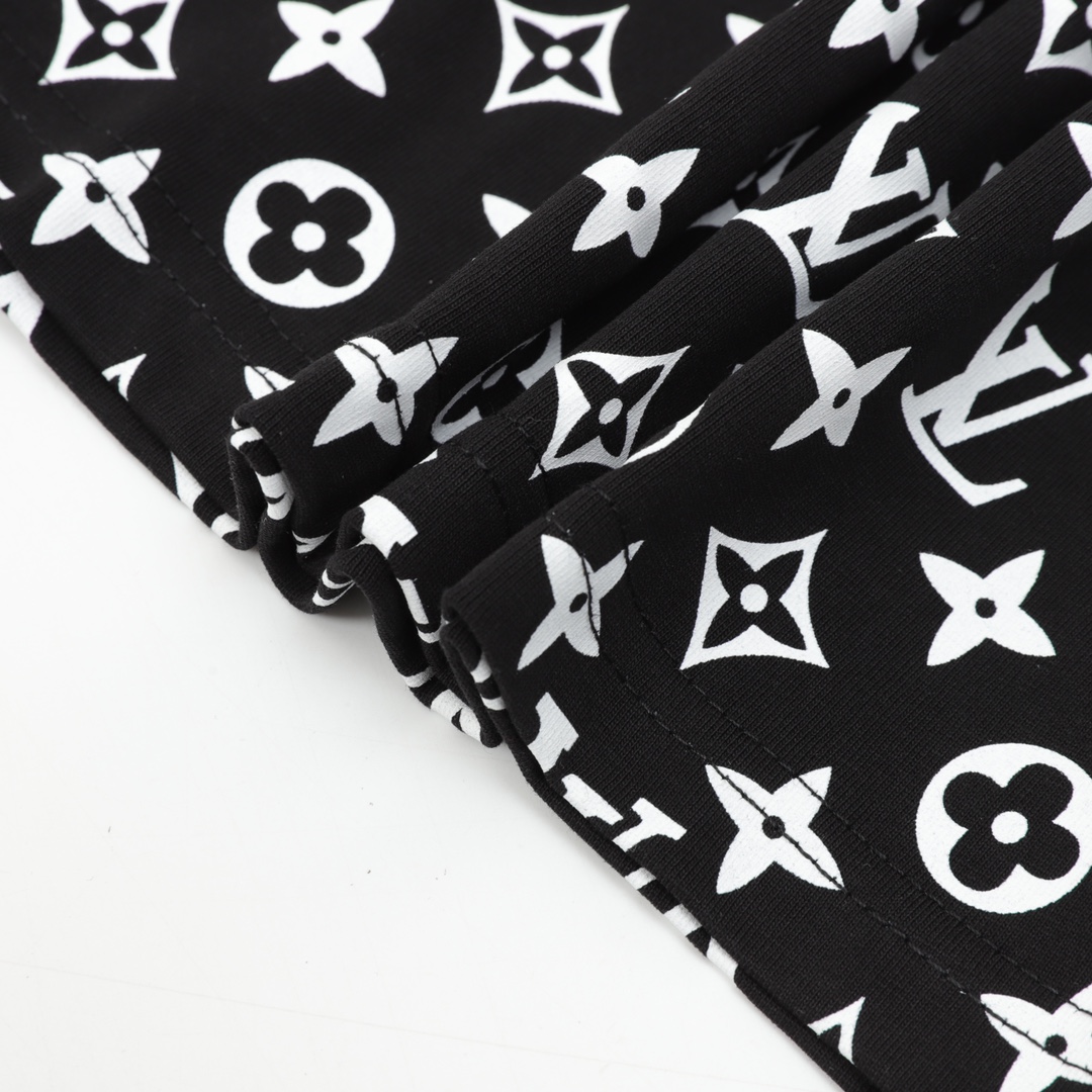 Louis Vuitton Gradient Full Print Monochrome Print Short Sleeve