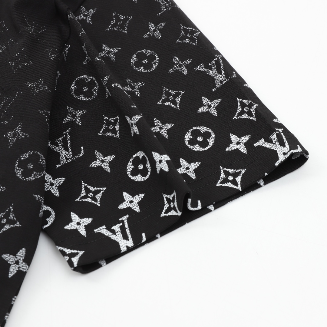 Louis Vuitton Gradient Full Print Monochrome Print Short Sleeve