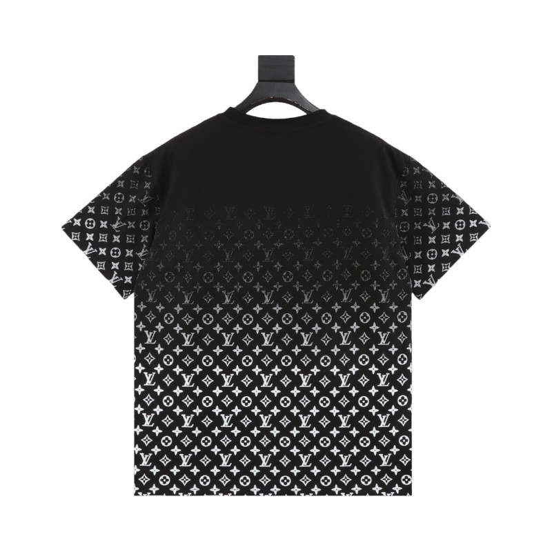 Louis Vuitton Gradient Full Print Monochrome Print Short Sleeve