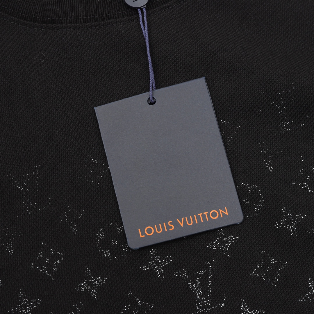 Louis Vuitton Gradient Full Print Monochrome Print Short Sleeve