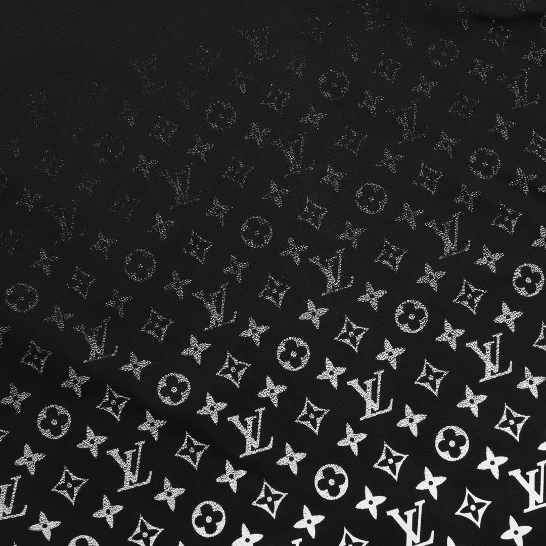 Louis Vuitton Gradient Full Print Monochrome Print Short Sleeve