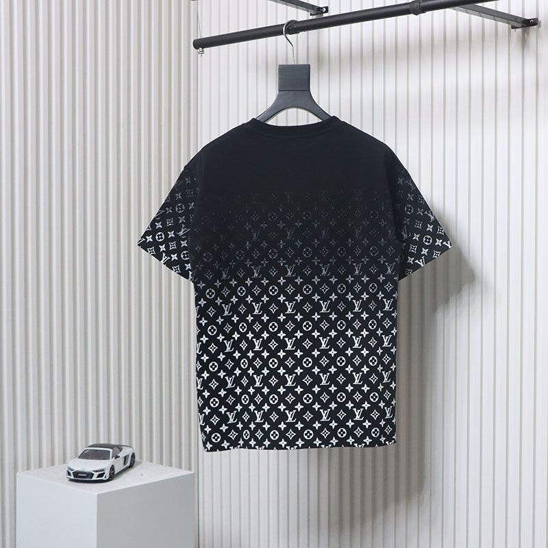 Louis Vuitton Gradient Full Print Monochrome Print Short Sleeve
