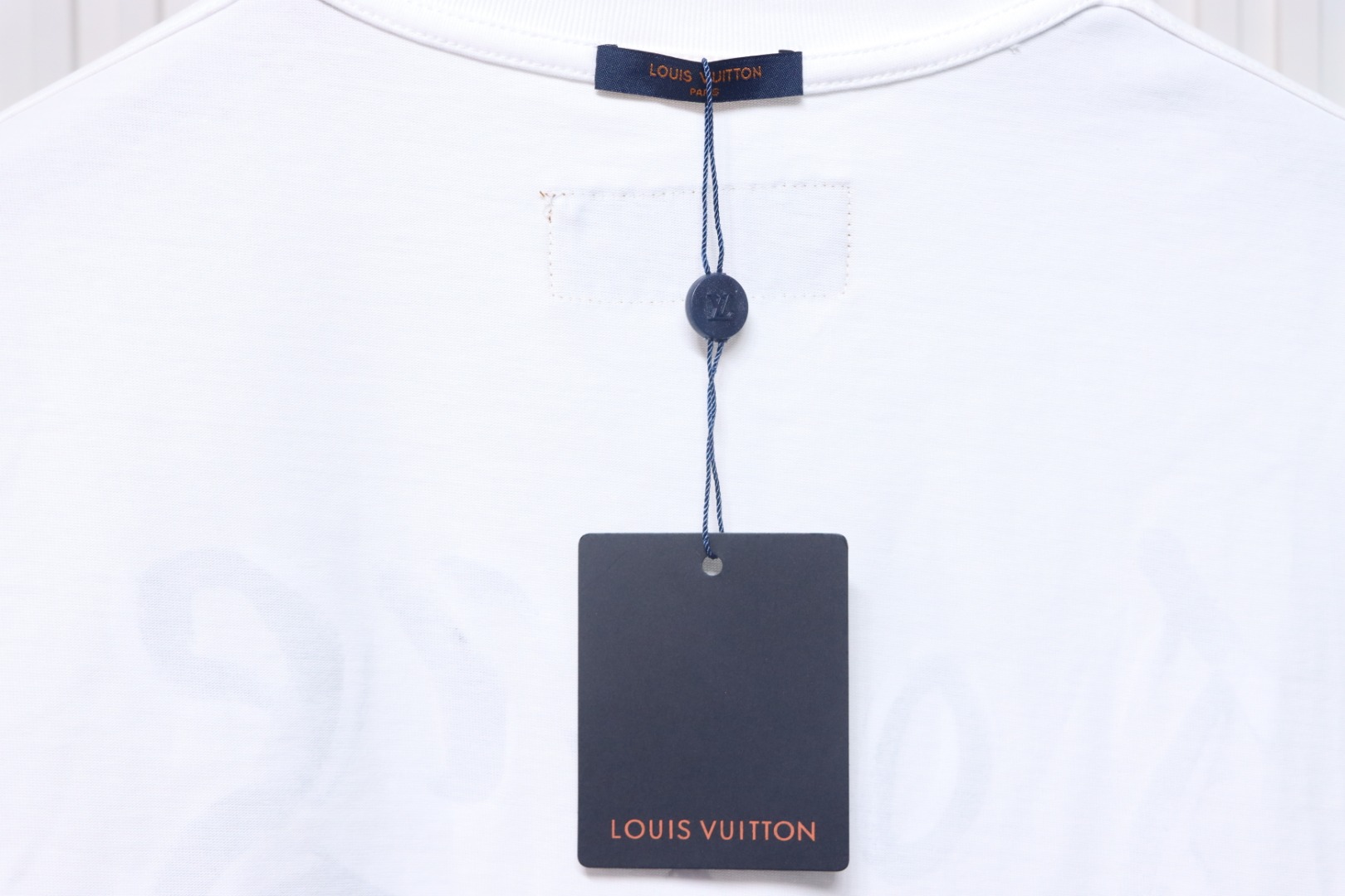 Louis Vuitton Hand-painted Graffiti Letters Printed Short Sleeve White