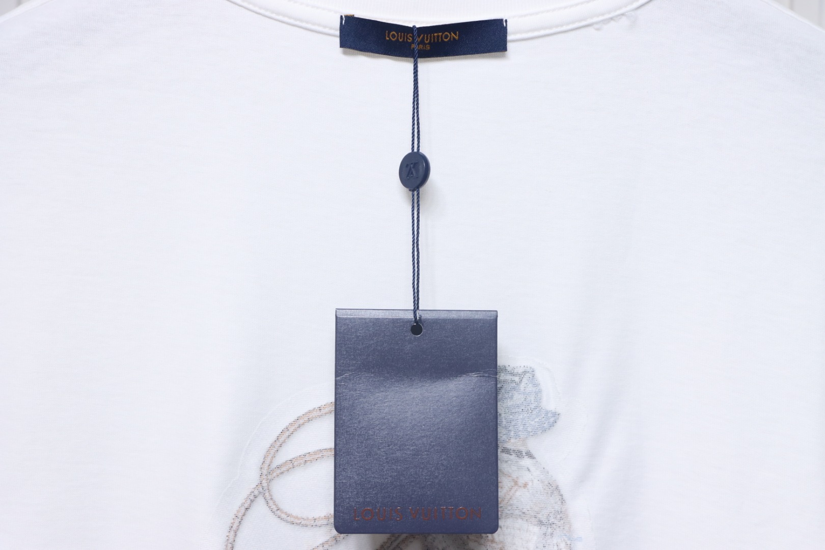 Louis Vuitton Heavy Western Denim Embroidery Original Fabric Official Same Style Short Sleeve