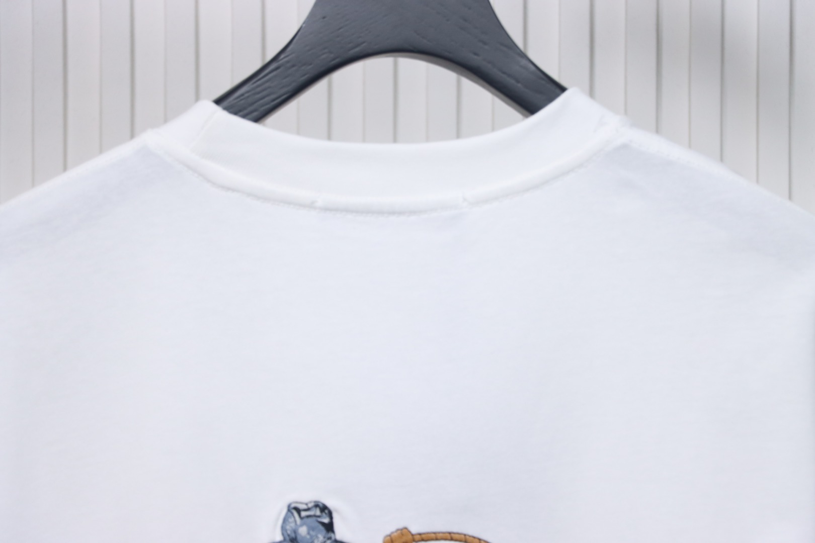 Louis Vuitton Heavy Western Denim Embroidery Original Fabric Official Same Style Short Sleeve