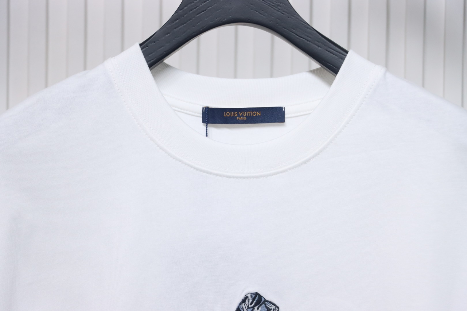 Louis Vuitton Heavy Western Denim Embroidery Original Fabric Official Same Style Short Sleeve