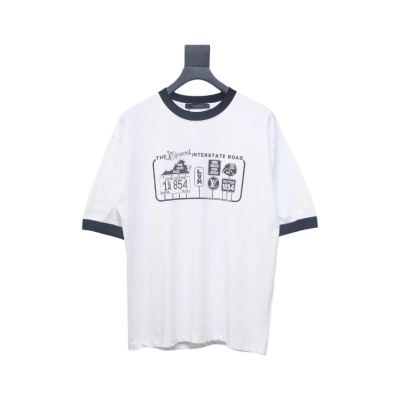 Louis Vuitton letter logo road sign print round neck short sleeves 01