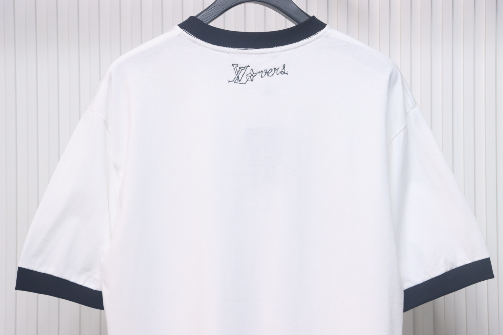 Louis Vuitton letter logo road sign print round neck short sleeves