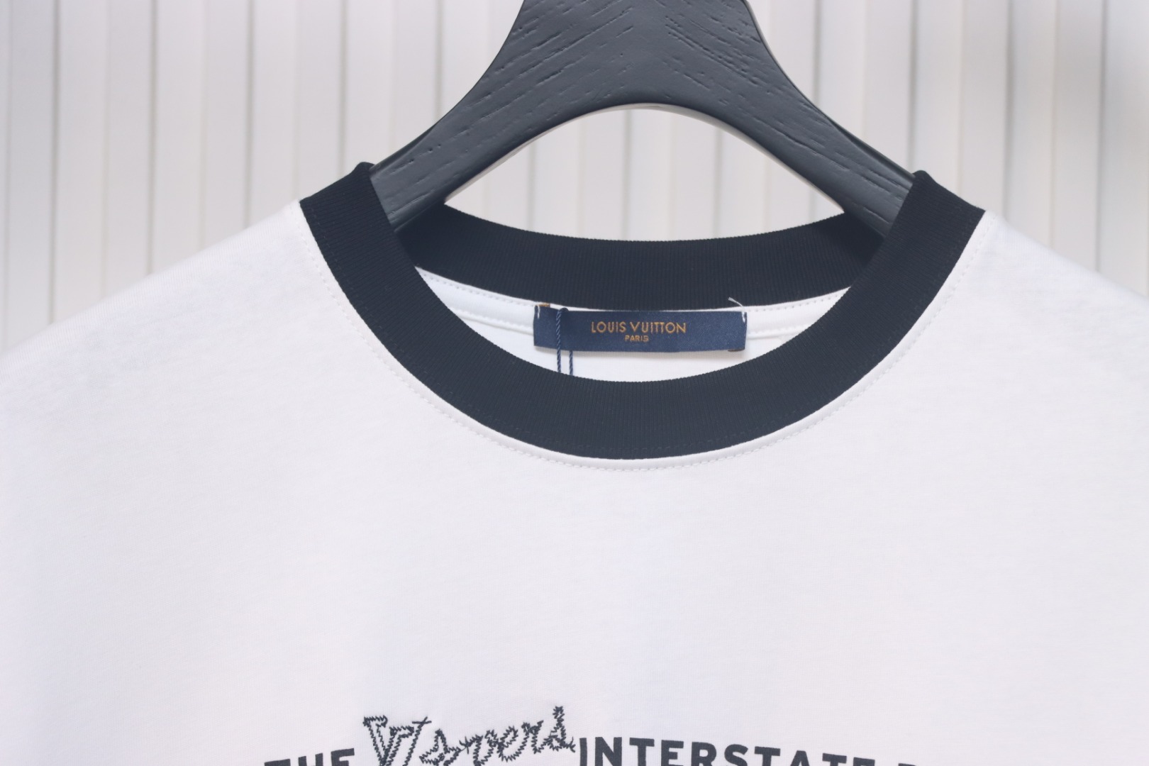 Louis Vuitton letter logo road sign print round neck short sleeves