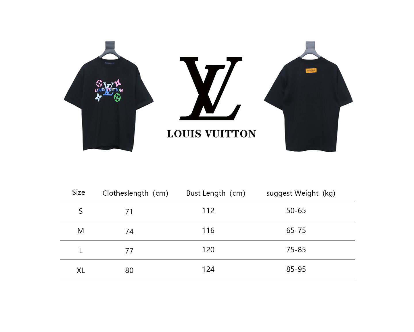 Louis Vuitton logo print short sleeve black