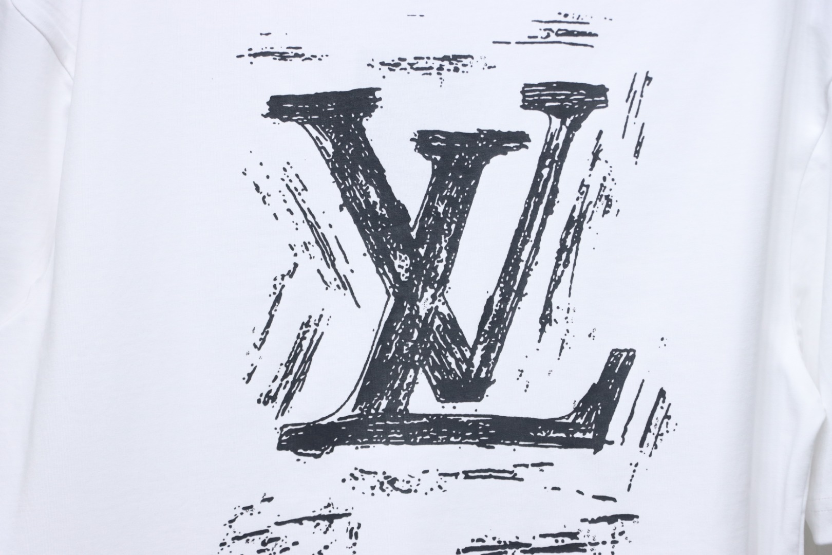 Louis Vuitton logo printed short sleeves white