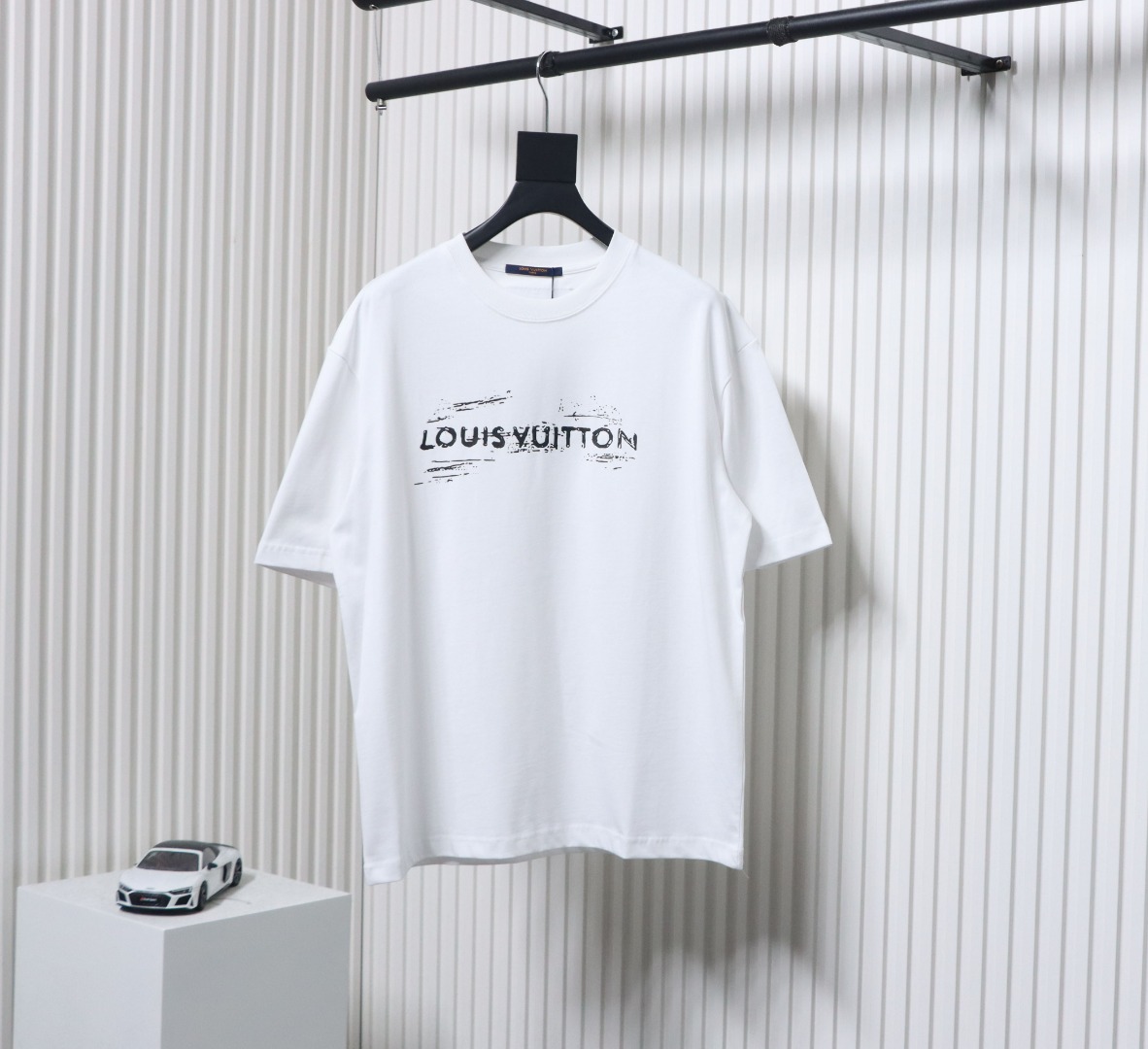 Louis Vuitton logo printed short sleeves white