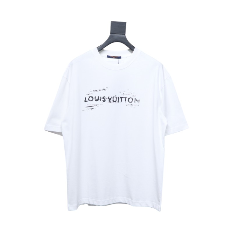 Louis Vuitton logo printed short sleeves white