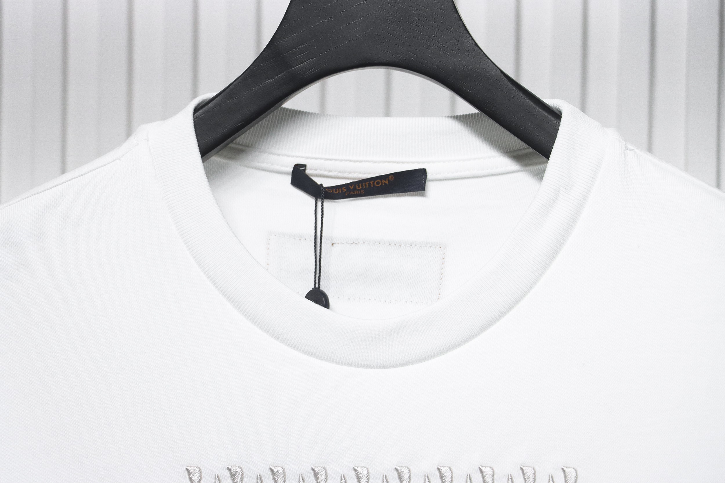 Louis Vuitton LV24ss heavy beaded letter embroidered short sleeve