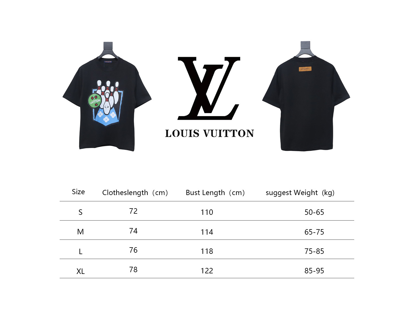 Louis Vuitton LV 24SS Bowling Short Sleeve T-Shirt Black