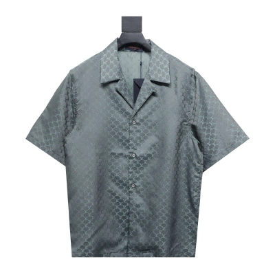 Louis Vuitton LV 24ss jacquard small logo mulberry silk short-sleeved lining 01