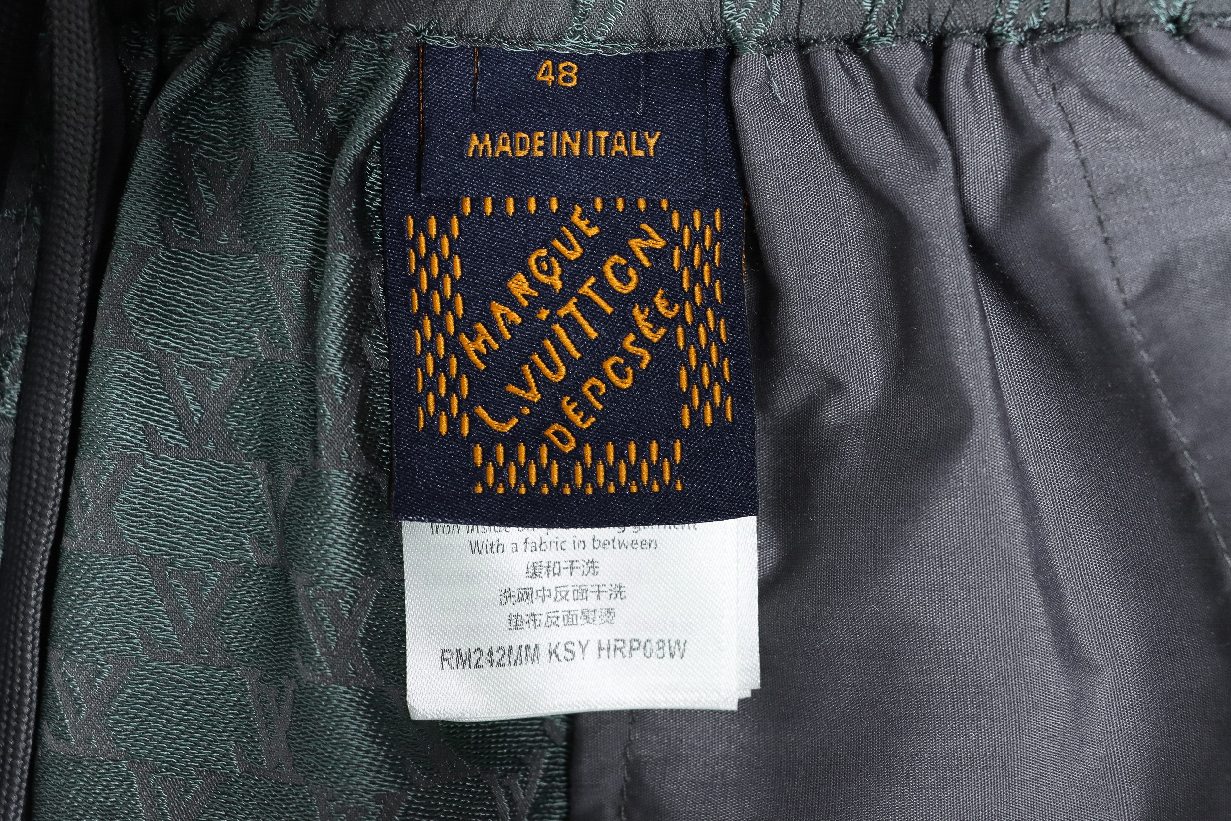 Louis Vuitton LV 24ss jacquard small logo silk shorts