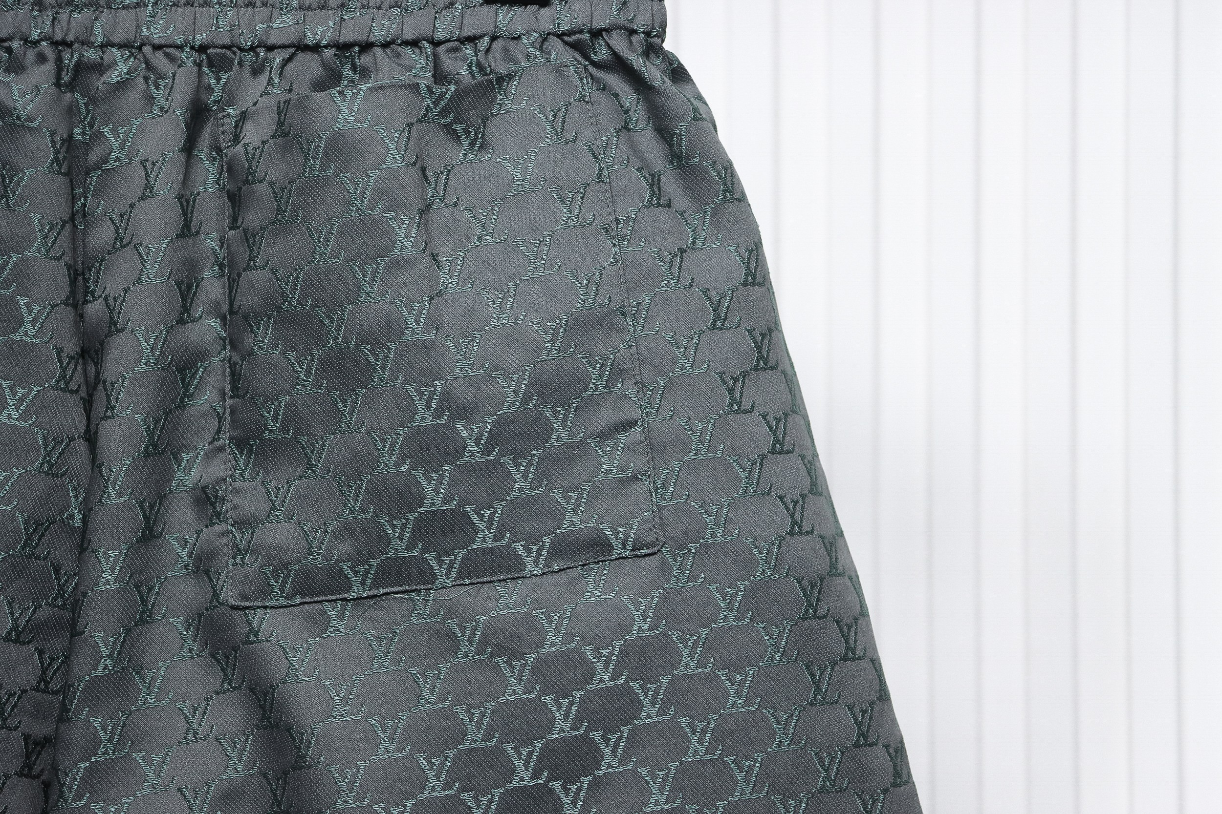 Louis Vuitton LV 24ss jacquard small logo silk shorts