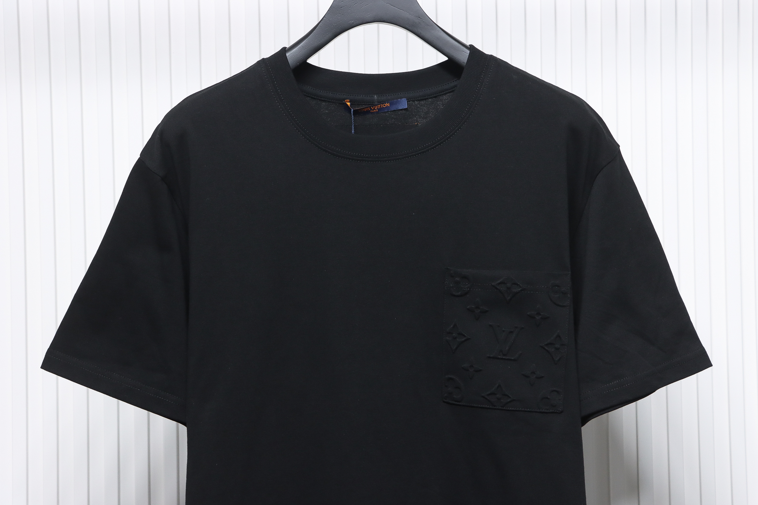 Louis Vuitton LV 24ss Pocket Old Flower Embossed Short Sleeve Black