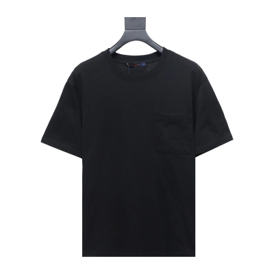 Louis Vuitton LV 24ss Pocket Old Flower Embossed Short Sleeve Black 01