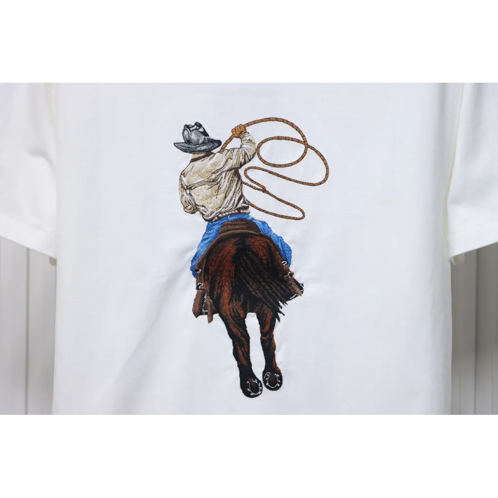 Louis Vuitton LV 24ss Western denim heavy embroidery short sleeves