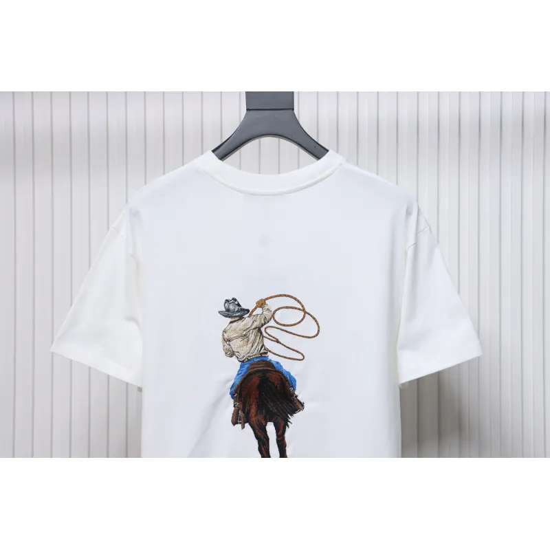 Louis Vuitton LV 24ss Western denim heavy embroidery short sleeves