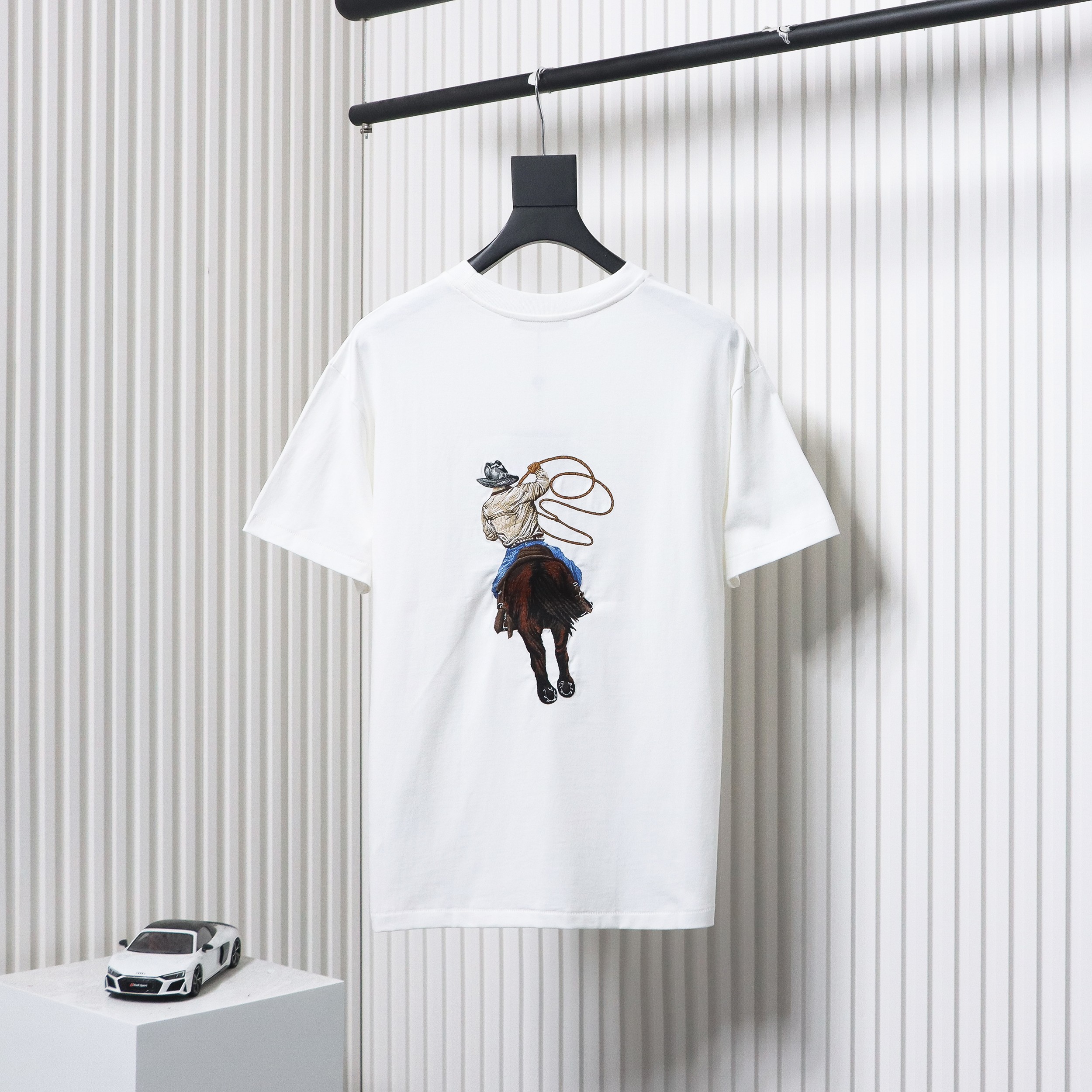 Louis Vuitton LV 24ss Western denim heavy embroidery short sleeves