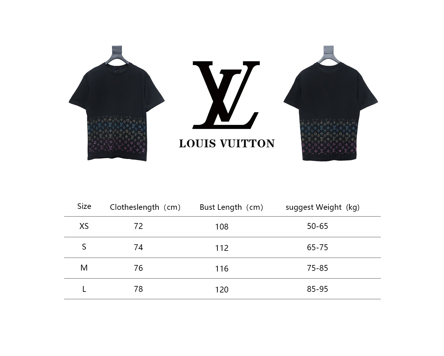 Louis Vuitton LV 25SS Color Diamond Gradient Short Sleeve T-Shirt