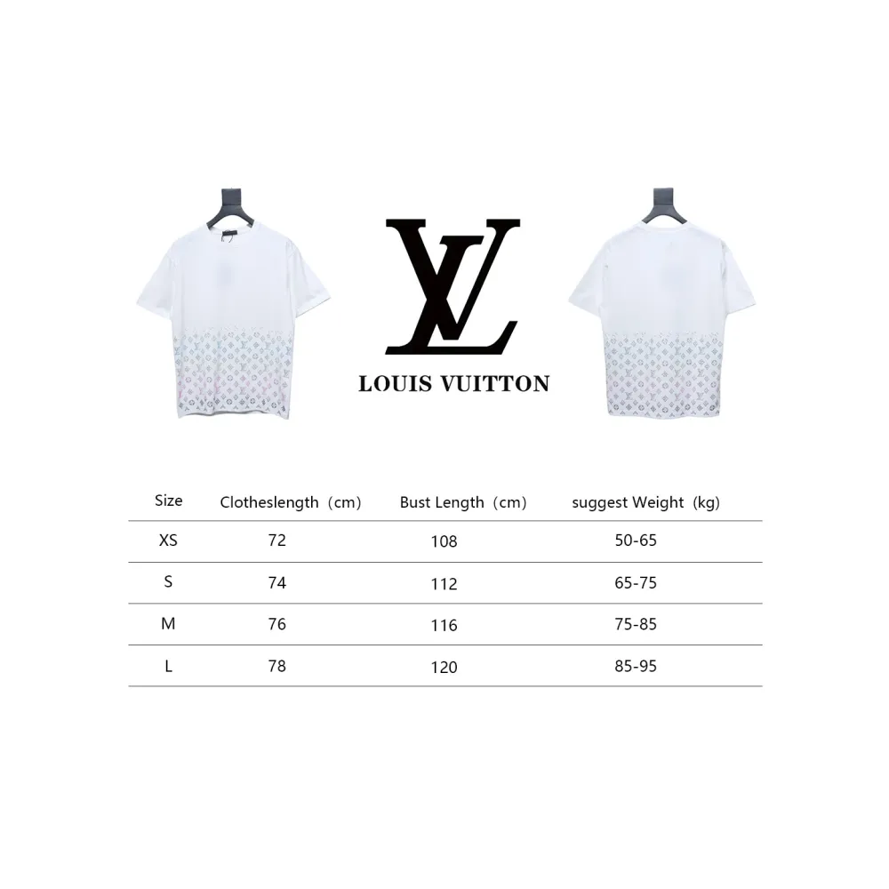 Louis Vuitton LV 25SS Color Diamond Gradient Short Sleeve T-Shirt White