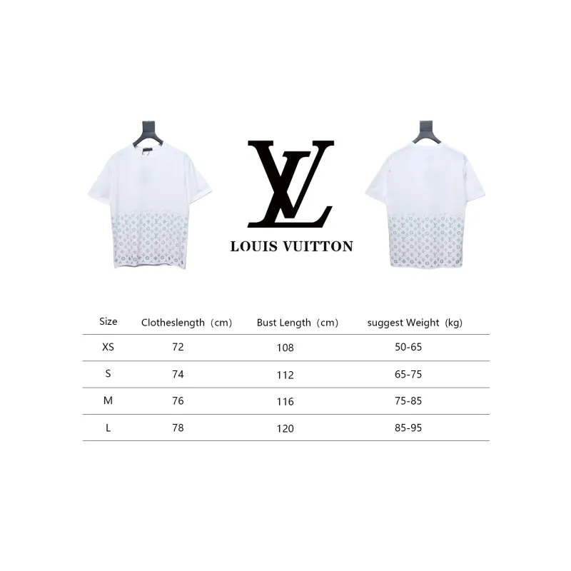 Louis Vuitton LV 25SS Color Diamond Gradient Short Sleeve T-Shirt White