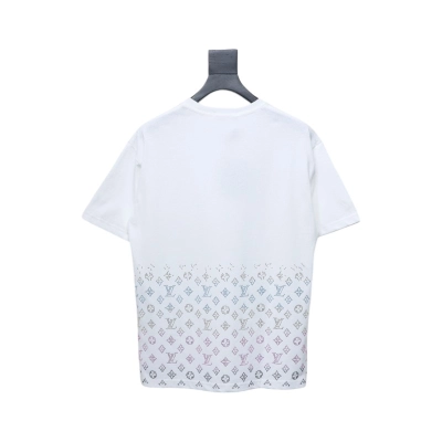 Louis Vuitton LV 25SS Color Diamond Gradient Short Sleeve T-Shirt White 02