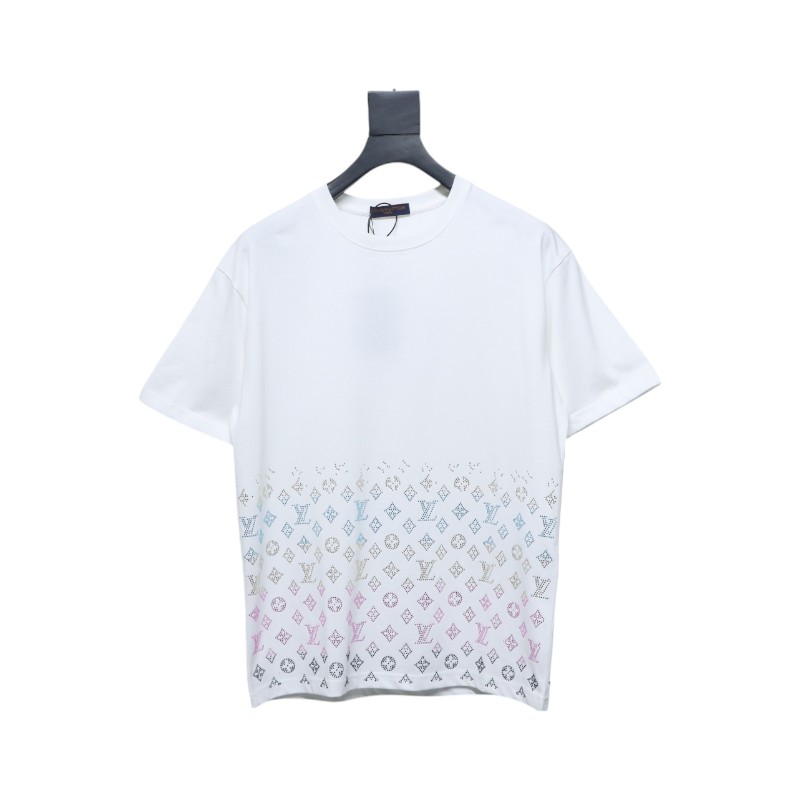Louis Vuitton LV 25SS Color Diamond Gradient Short Sleeve T-Shirt White