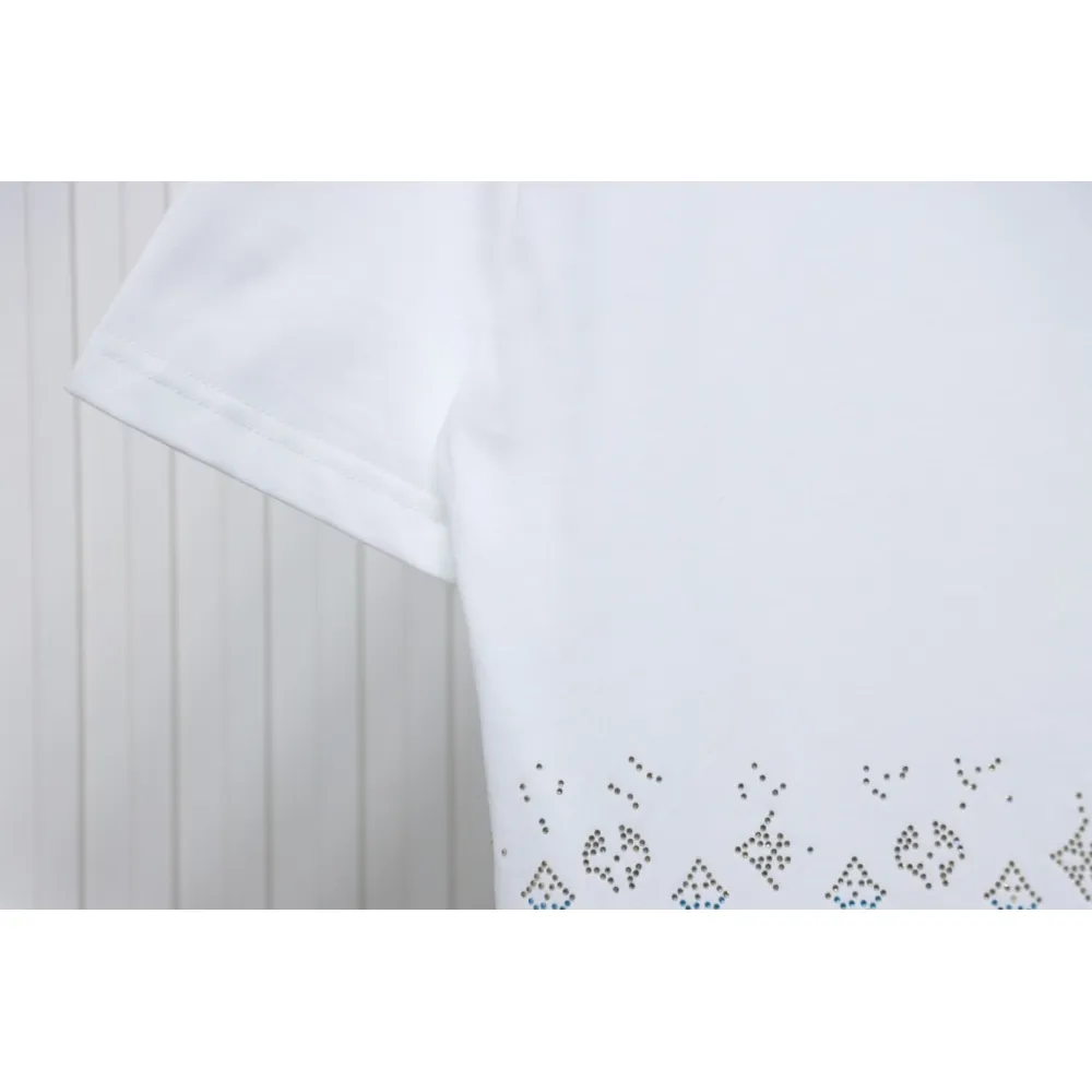 Louis Vuitton LV 25SS Color Diamond Gradient Short Sleeve T-Shirt White