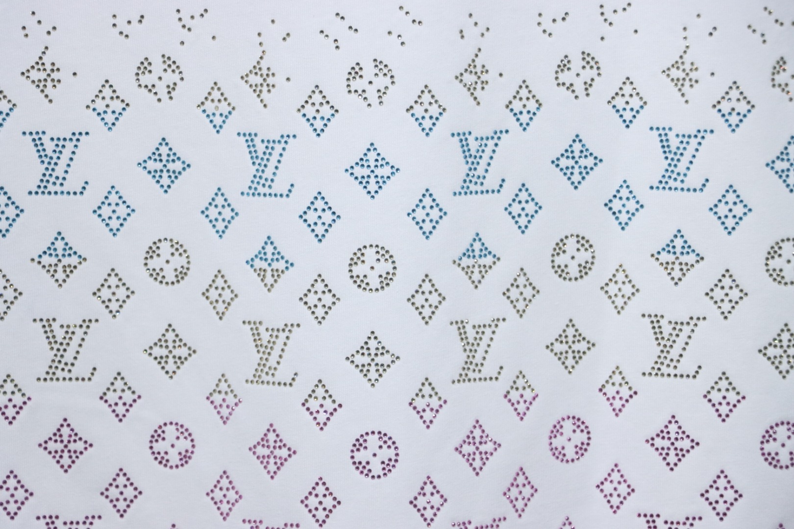 Louis Vuitton LV 25SS Color Diamond Gradient Short Sleeve T-Shirt White