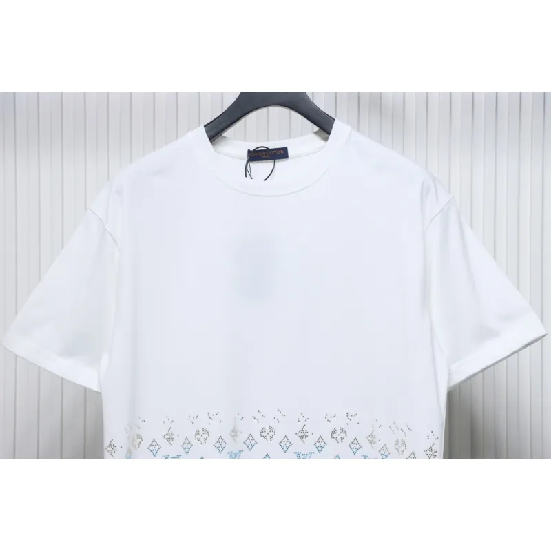 Louis Vuitton LV 25SS Color Diamond Gradient Short Sleeve T-Shirt White