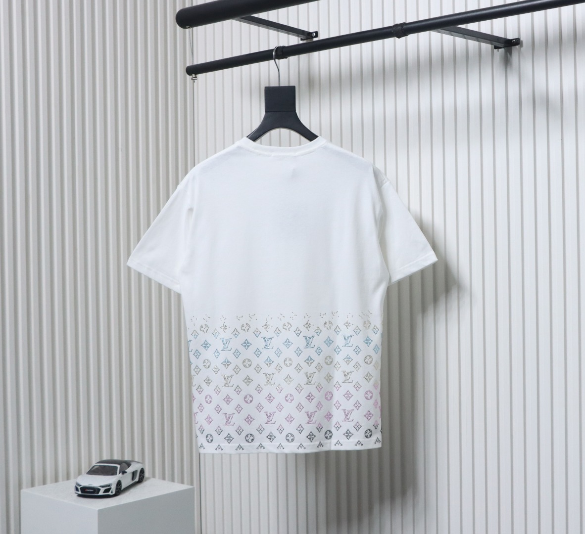 Louis Vuitton LV 25SS Color Diamond Gradient Short Sleeve T-Shirt White