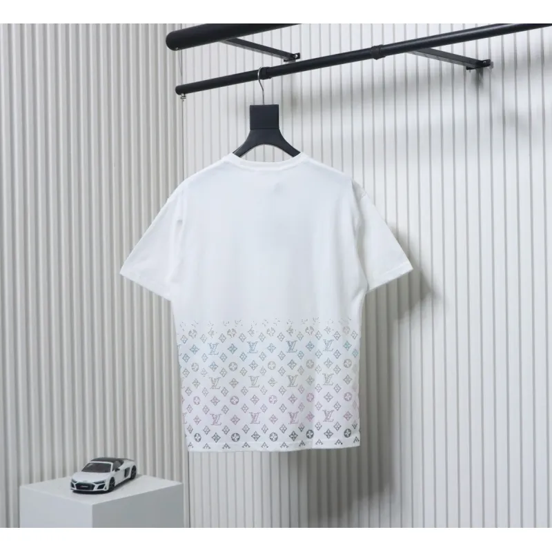 Louis Vuitton LV 25SS Color Diamond Gradient Short Sleeve T-Shirt White
